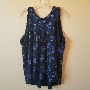 Lucky Brand Sleeveless Floral Top